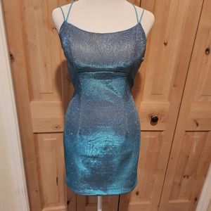 Rare Sherri Hill double strap open back cocktail dress